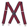 Men's 5CM Wide X-Back Suspenders Elastic 4 Clips Heavy Duty Adjustable Braces