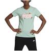 Adidas Color Letter Print Short Sleeve T-Shirt Women Tops Light-Green GD5770