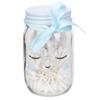 [R2529] - Mason Jar Cotton 'Diva - Sleepy Eyes' Blue (Q-tip) - 14x8cm