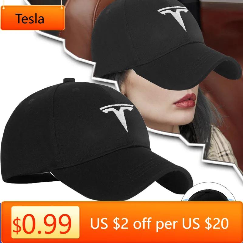 Car Sticker Tesla New Car Baseball Cap Fashion Outdoor Sport Cotton Sunblock Hat Accessorie for Tesla Model 3 Model S X Model Y