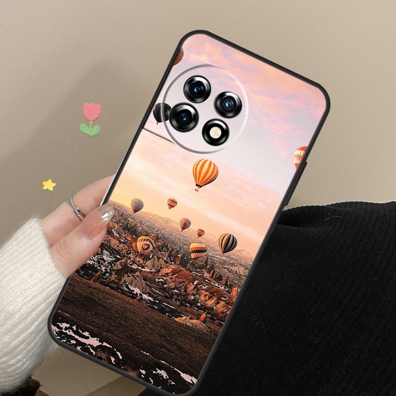 Hot Air Balloon Travel Mountain Cover For OnePlus 12 13 11 12R 13R 9 10 Pro 8T 9RT 10T 10R Nord CE 4 2 3 Lite N20 N30 Case