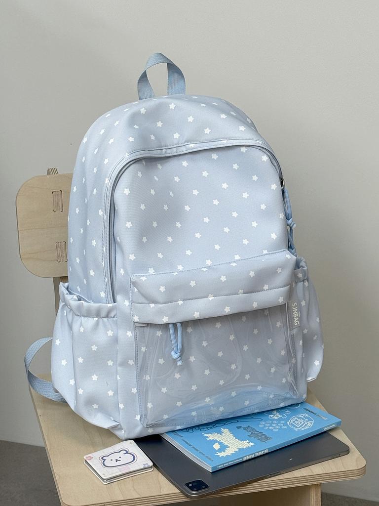 Schoolbag Korean Version Ins Storm Point Backpack Female Simple Small Fresh Cute Backpack Large Capacity Junior High School Student Schoolbag