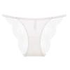 Women Sexy French Style Sheer Mesh Lace Low Waist Breathable Cotton Crotch Solid Panty