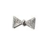 Bowknot Heart Tie Clip Zirconium Nail Art Rhinestones - Silver Shiny Nail Accessories