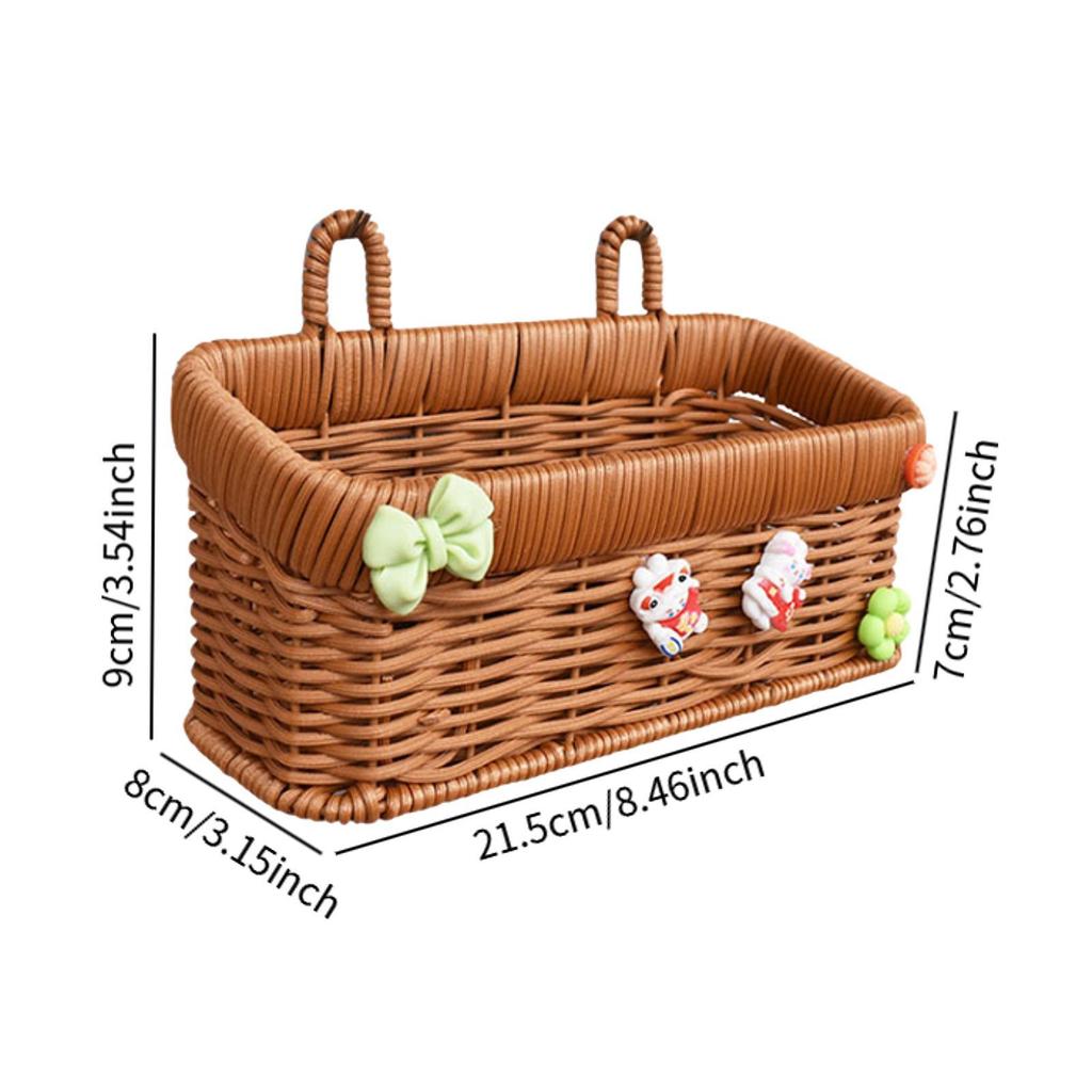 Aufbewahrungskorb aus Rattanimitat, Aufbewahrungsorganisator, Wandbehälter für Zwiebeln und Knoblauch, Eier- und Obstkorb für Knoblauchküchengarten