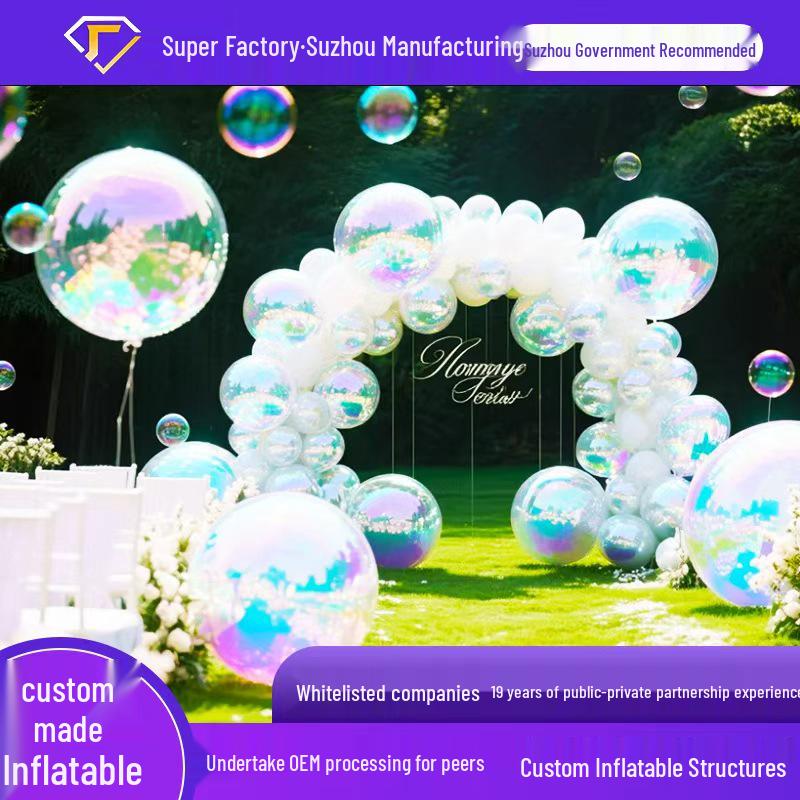 Colorful Inflatable Reflective Mirror Ball for Stage and Event Decor
