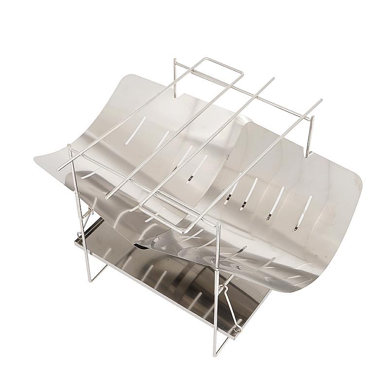 Ultra-Light Foldable Outdoor BBQ Grill & Portable Firewood/Charcoal Stove