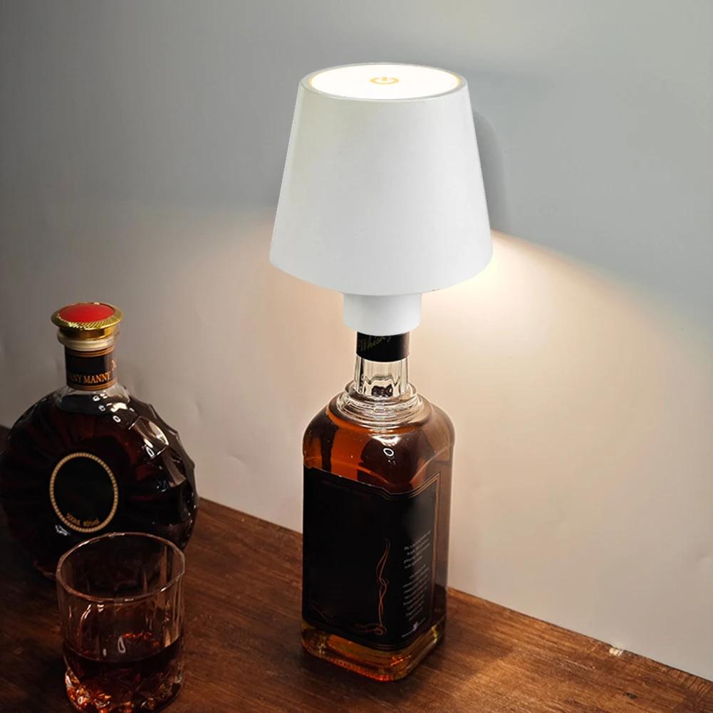 LED Table Lamp USB Rechargeable 5200mAh Dimmable LED Bottle Lamp IP64 Waterproof Portable Table Light for Outdoor Dining Bedroom