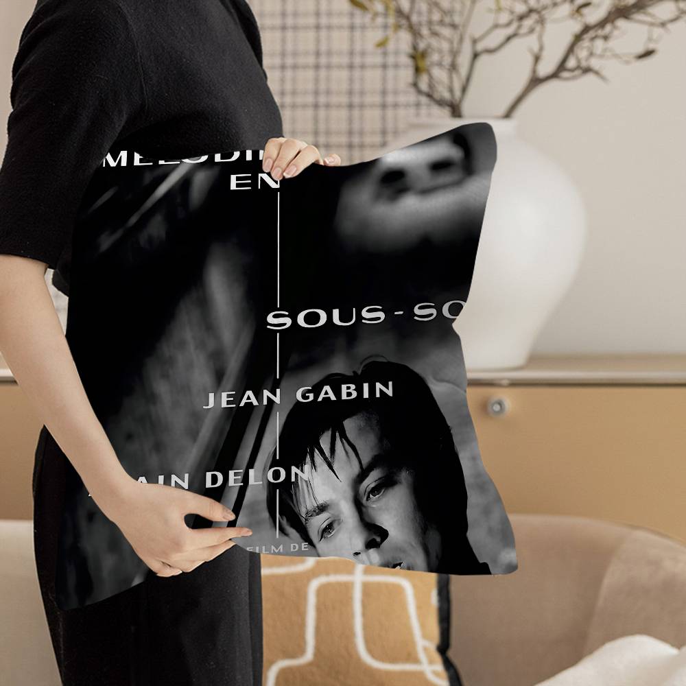 Famous Movie Star Alain Delon Decorative Room Aesthetics Pillow Case Home Decor Bedroom Sofa Bed Couch Pillow Cover 45X45