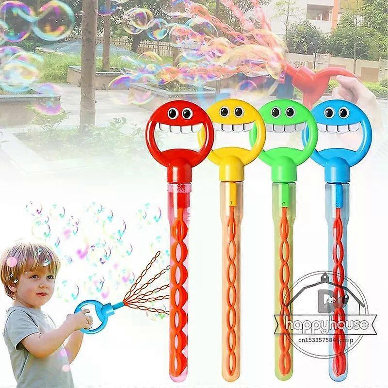 32 Hole Smiling Face Bubble Stick with Bubbles Refill Children's Bubble Wand Toy 5 Claw Bubble Wands for Kids Bubble Machine Toy