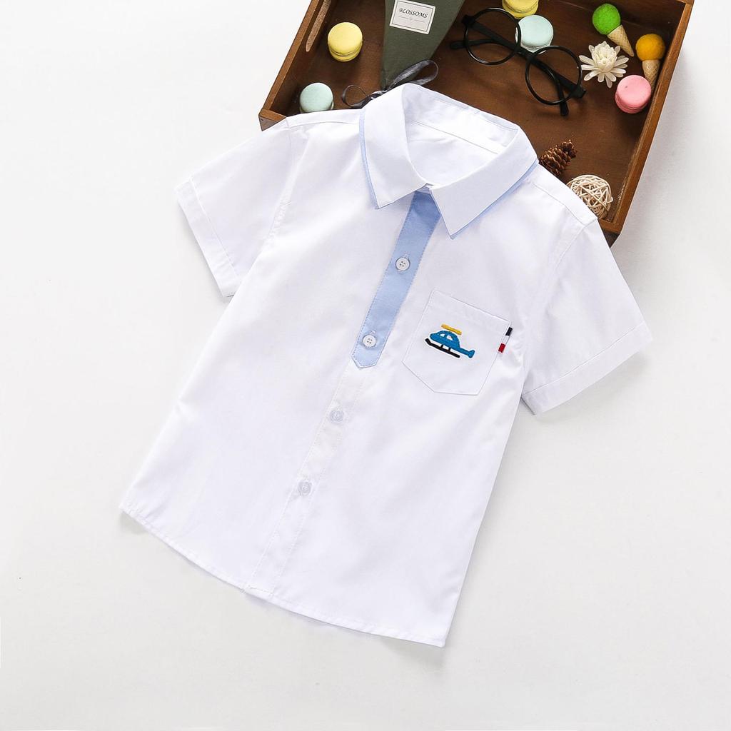 Trendy Boys' Summer Short-Sleeved Casual Shirt