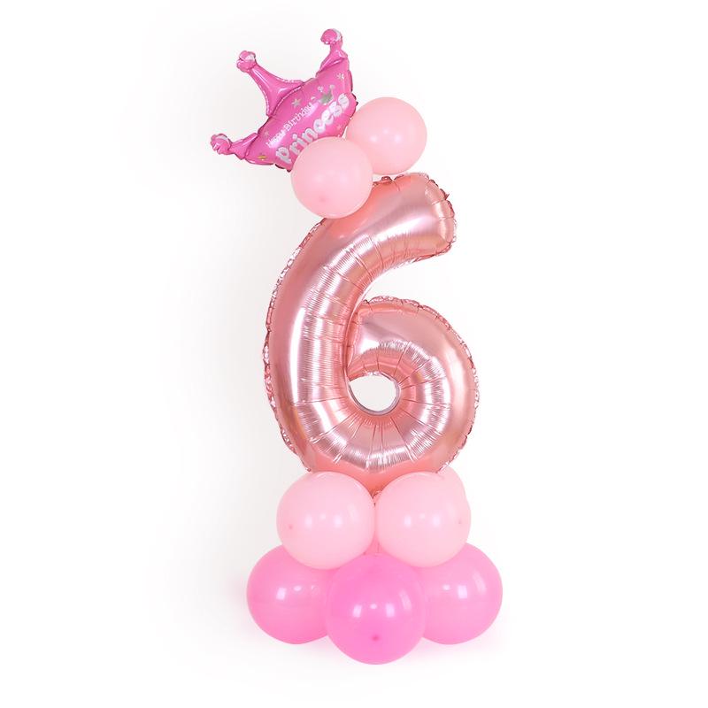 32 Inch 0-9 Number Foil Balloons Set Wedding Anniversary Balloon Baby Shower Birthday Balloons Party Supplies