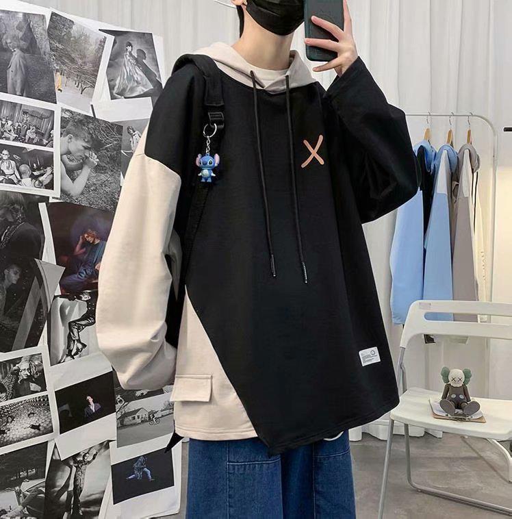 

Мужская толстовка с капюшоном в гонконгском стиле: Трендовый, Повседневный, Свободного кроя, Осенняя коллекция. XL