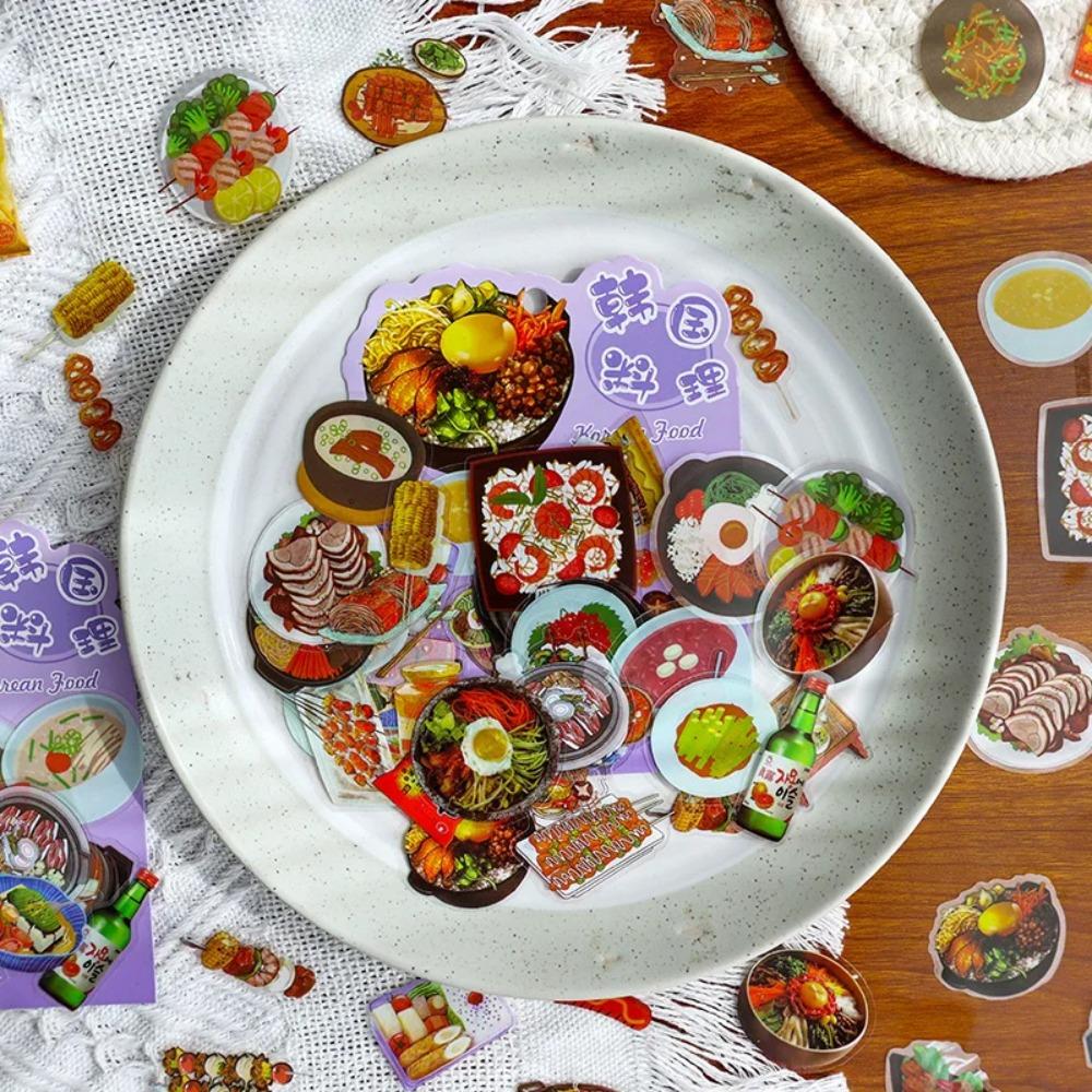 

PVC Food Festival Series Sticker Pack Waterproofing Diary Photo Album Mobile Phone Case