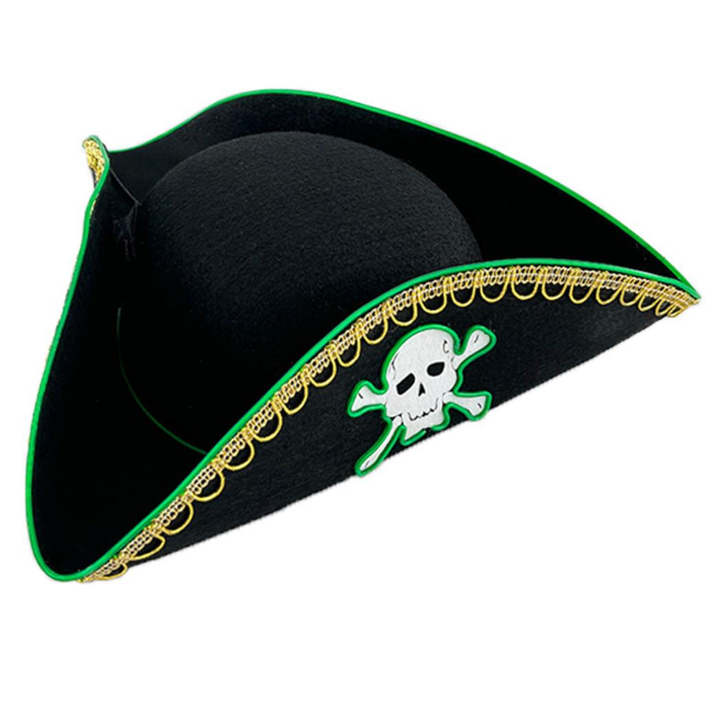 Make Up Hat Role Play Novelty Pirate Hat Battery Operated Illuminated Hat for Parties and Music Festivals
