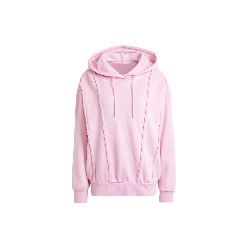 Adidas Originals Distressed Hoodie Women Tops Pink IY9026