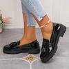 Fashion Women's Casual Loafers Spring and Autumn Platform Englund Style Tassel Flat Bottom Mary Jane Low-cut Shoes Zapatos De Mujer