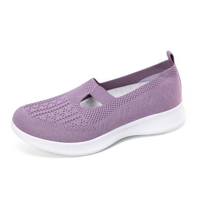 Nouvelles chaussures d'été 2024 pour femmes, mode, confortables, décontractées, semelle souple, respirantes, plates, grande taille, chaussures de marche pour femmes