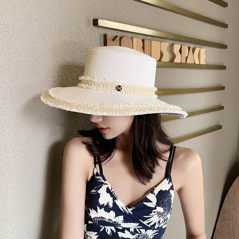 Bucket Hat Beach Summer Straw Hat Women 