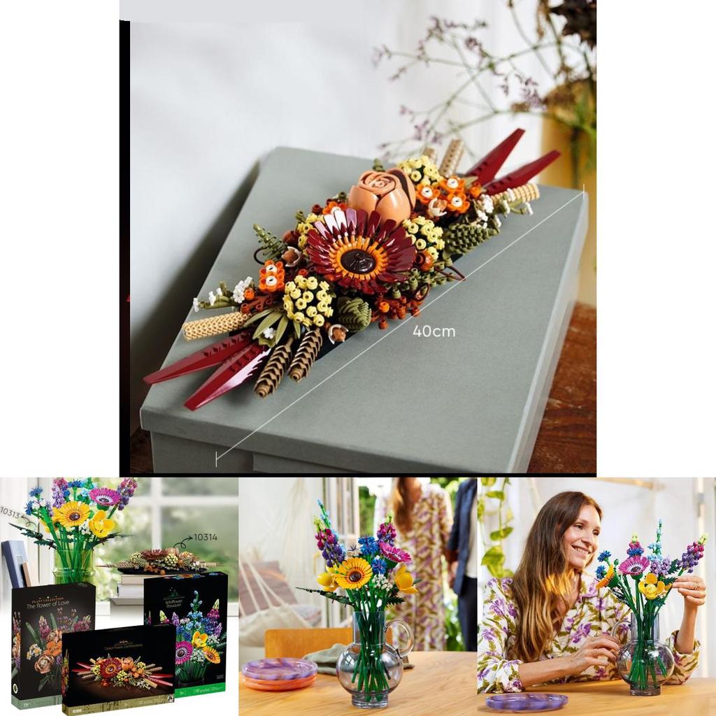 Vynikající ABS plast Kompatibilní Kytice věčných květin Stavební kostky Dárek