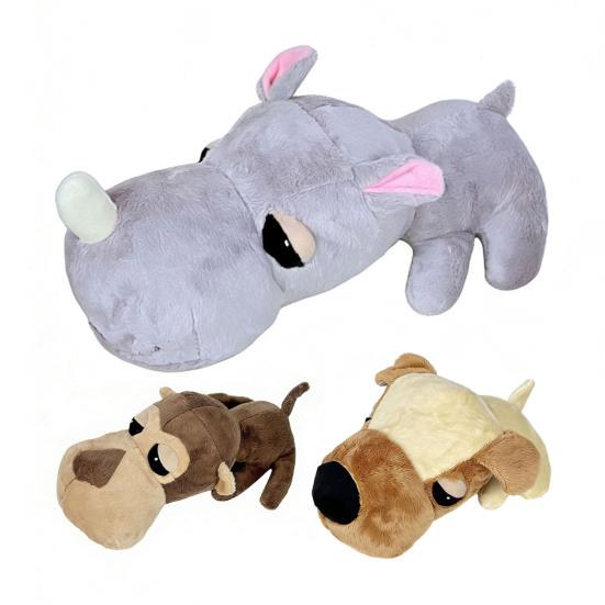 Squeaky Plush Dog Toy for Puppy Teething Stuffed Animal Shaped Dog Chew Toy for Large Medium Small Breeds