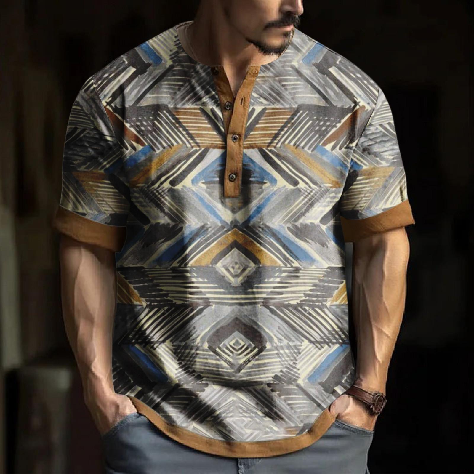 

Модна чоловіча футболка з короткими рукавами та принтом із зображенням і вишивкою, весна та літо S