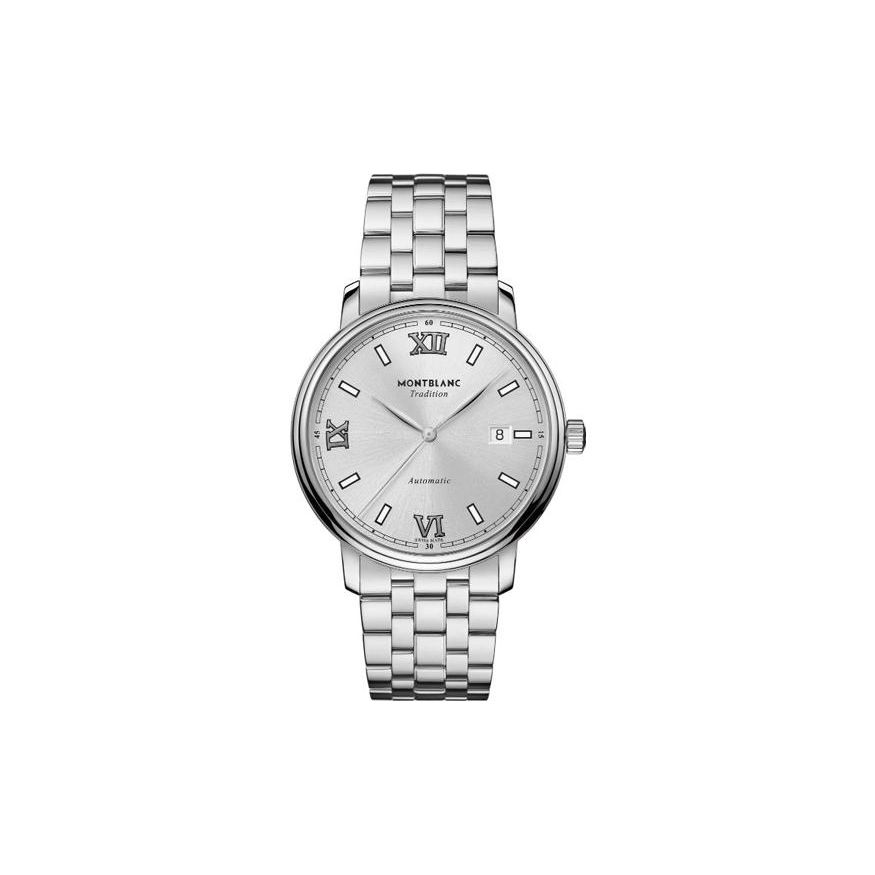 Montblanc 30M Water Resistant Automatic Mechanical Movement Steel Watch 40Mm Men watches Silver U0127770