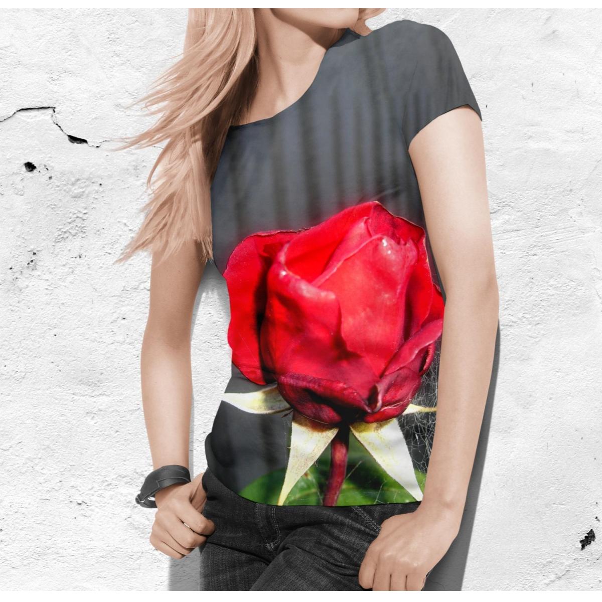 

Трендовая тонкая женская футболка с коротким рукавом с цветочным принтом и цифровой 3D печатью, повседневная одежда, уличная одежда для отдыха, законодательница мод, летняя универсальная мода 2XL