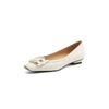 French Four Seasons Shoes Retro Light Mouth Square Head Low Heel Single Shoes Spring and Summer New Low Heel Commuter Versatile Black Women's