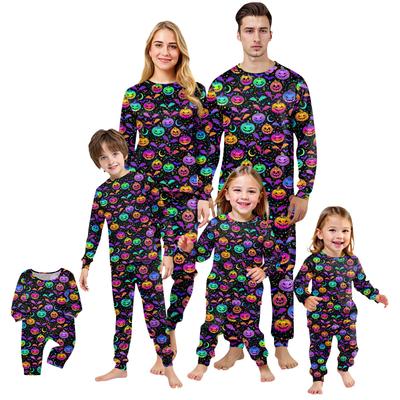 Familienpassende Drucksets Pyjamas Loungewear Outfits Familienpassendes Langarm-Oberteil+Hose Set