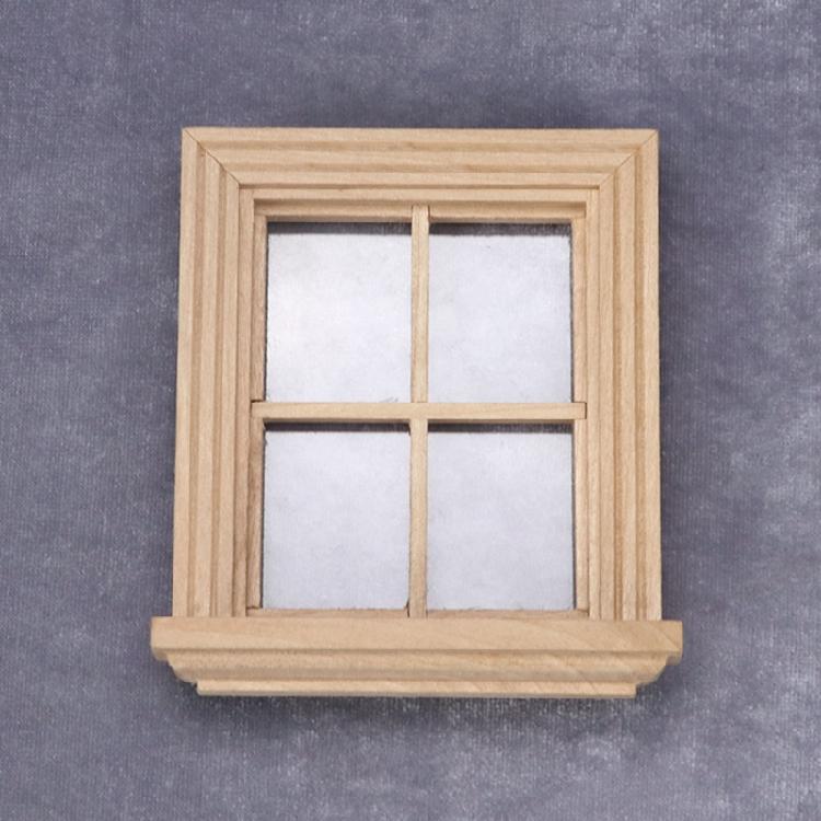 Premium Wooden Dollhouses Window Frame Wood Finish For Child Safe Creative Activities