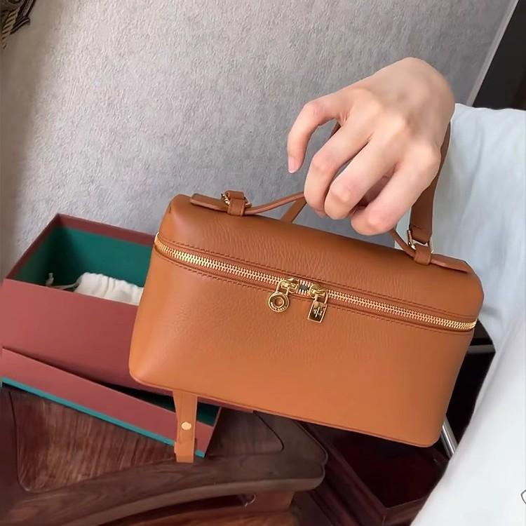 LP19 Złoty Lunchbox Torba Crossbody - Modna Jesień/Zima 2025 Torba na Ramię w Stylu Hong Kongu