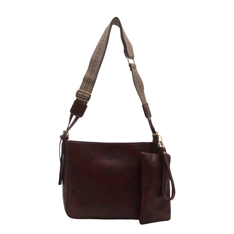 Urban Minimalist Pu Bucket Bag With Zipper Closure For Daily Use