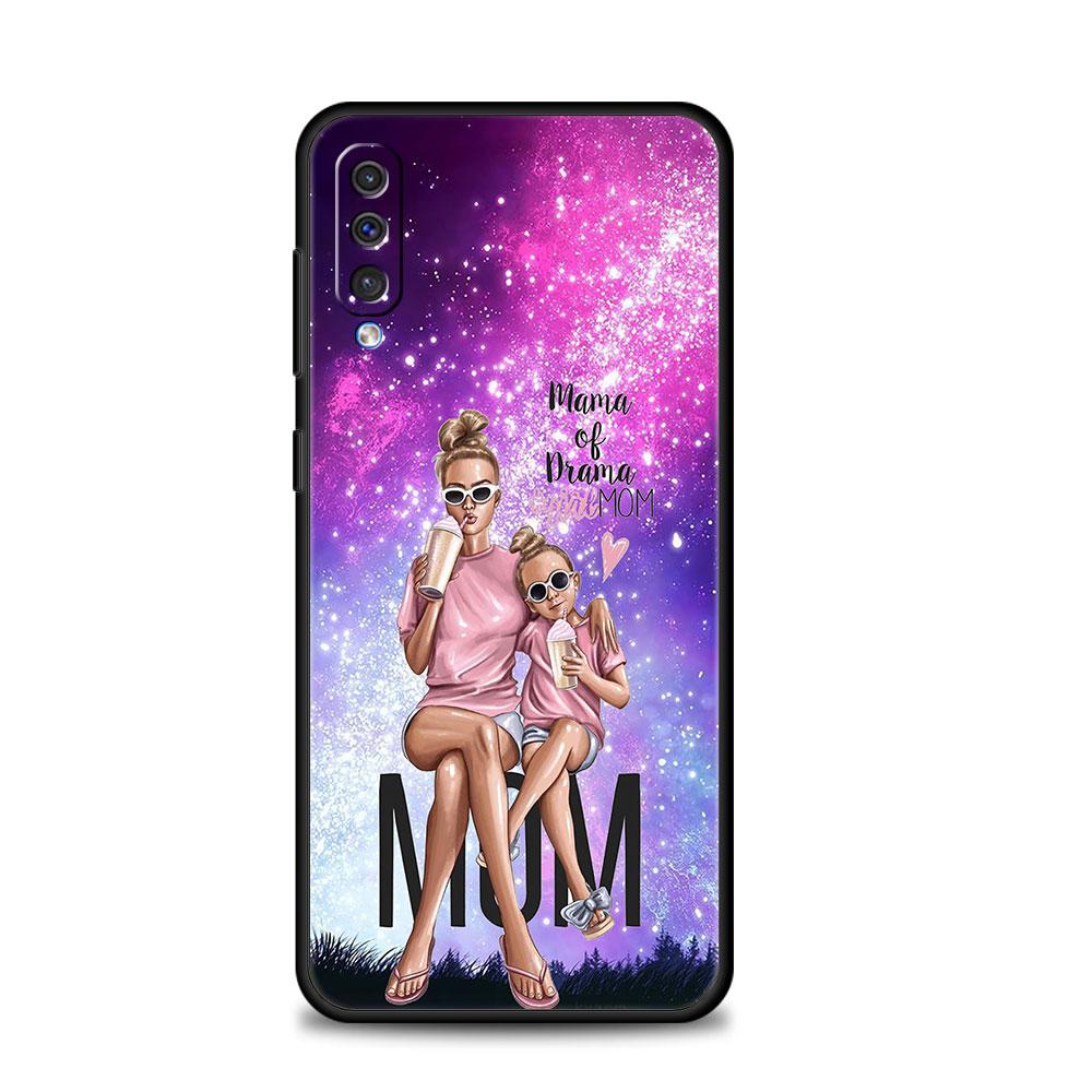 Capinha Cellphone Funda Fashion Girl Super Mom Baby For Samsung Galaxy A50 A10s A70 A30 Note 20 Ultra 10 A20e A40 A20s A10
