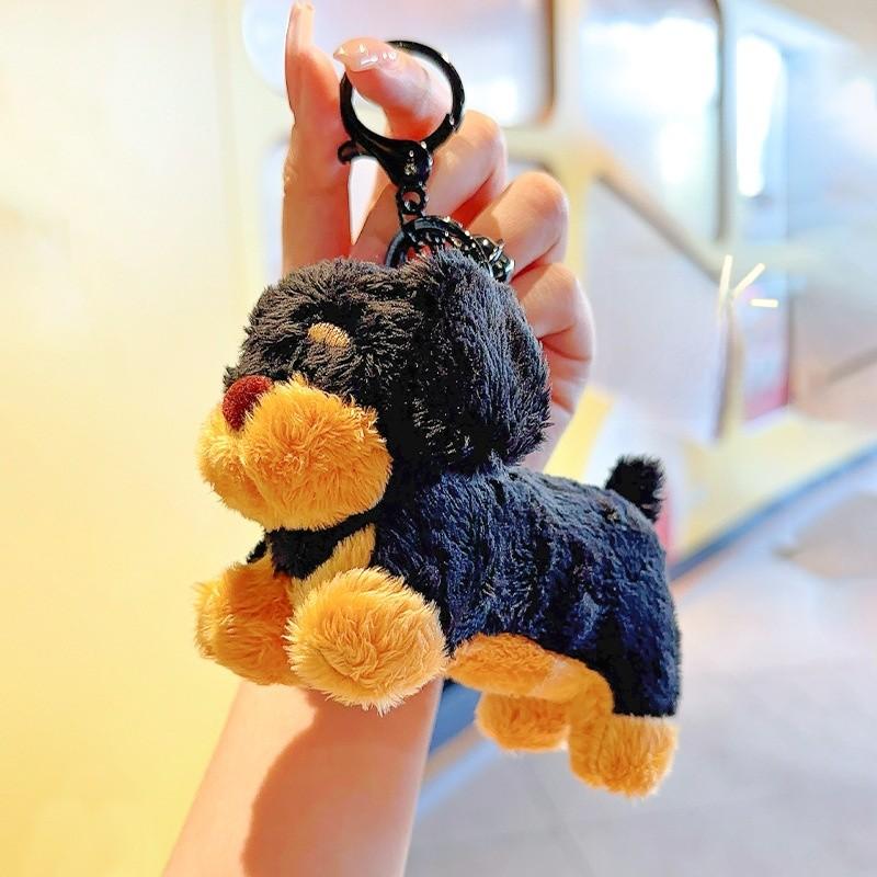 Plush Dachshund Keychain Dog Keyring Cartoon Card Bag Toy Pendant Gift Kids