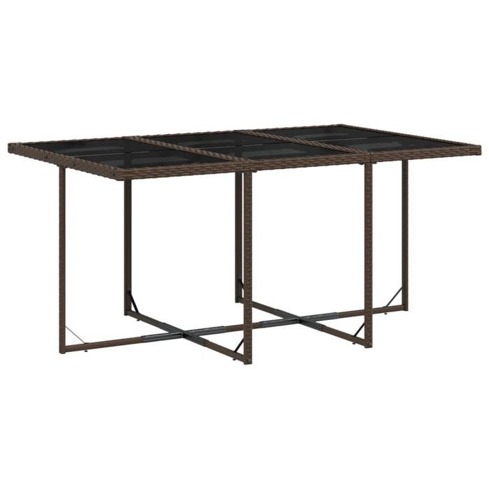 VidaXL Ensemble à manger de jardin et coussins 11 pcs marron rotin, ensemble de salle à manger d'extérieur, meuble de salle 3210849