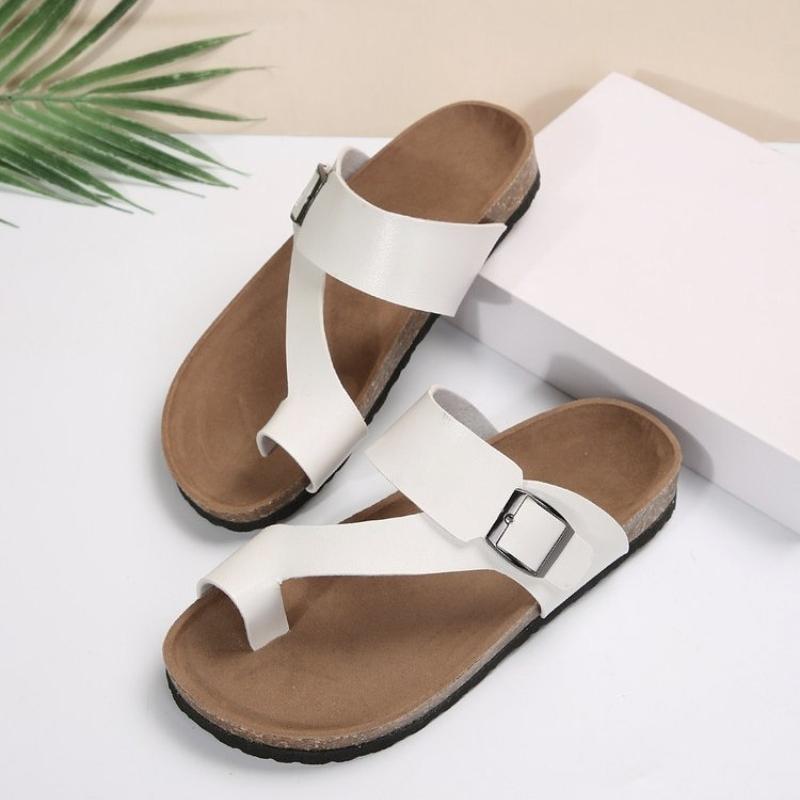 Fashion Fashion Pu Leather Clip Toe Sandals Women Summer 2025 Buckle Decor Platform Slippers Woman Thick Bottom Non Slip Flip Flops