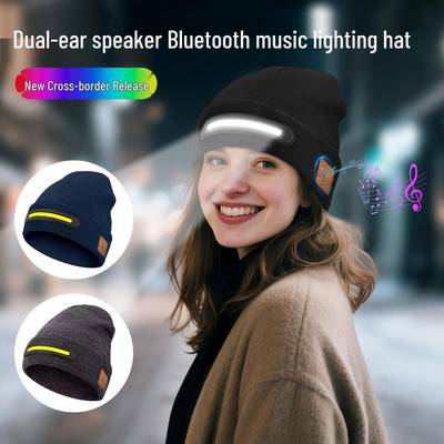 Świecąca LED Bluetooth Czapka Muzyczna z Bezprzewodowymi Słuchawkami
