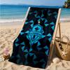 Fc Crest Design Printed Microfiber Beach Towel, Soft And Absorbent, Quick-Dry, Ideal for Summer Travel, Beach Essential, Swimming Pool