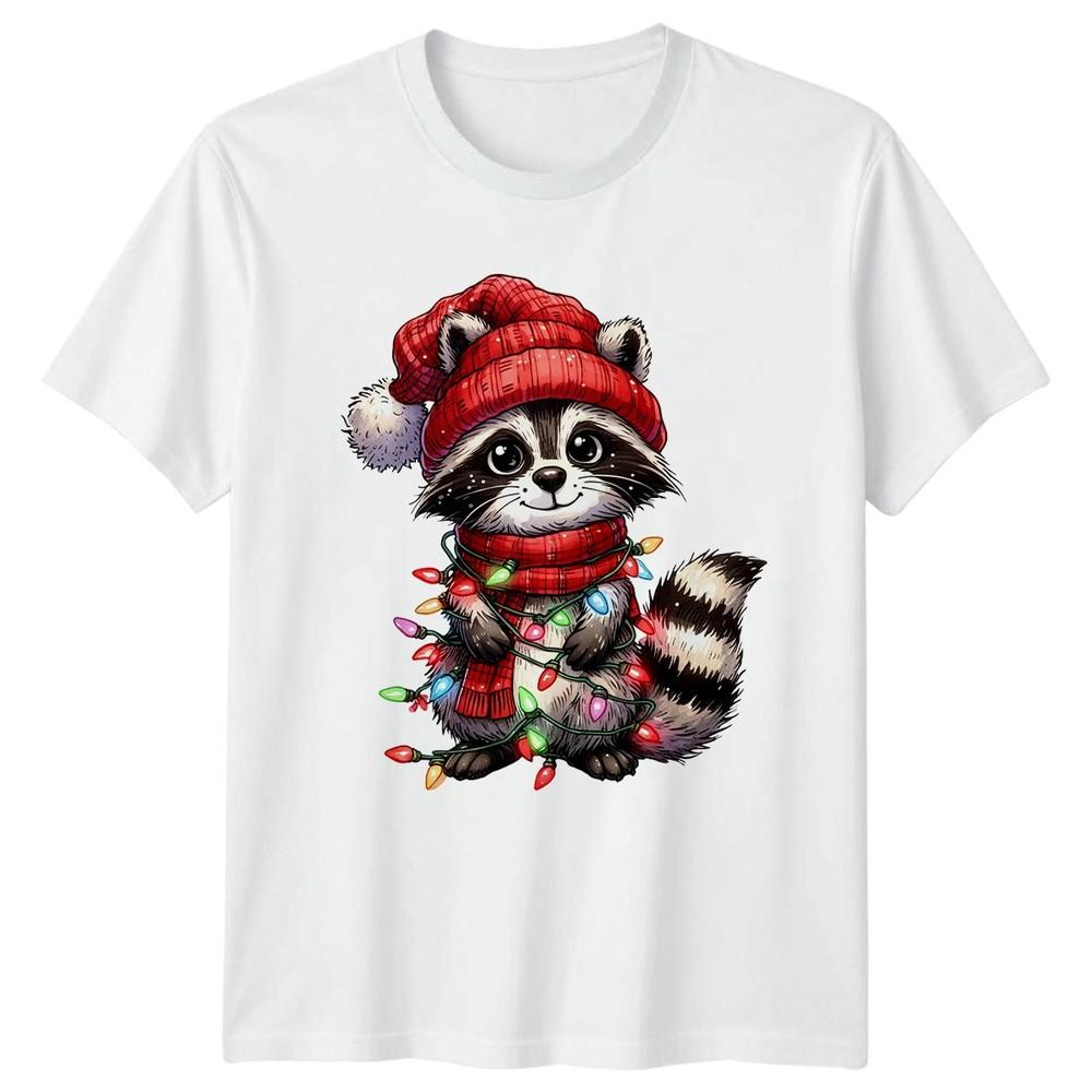 Christmas Lights Animals Unisex TShirt Unisexs Unisexs Graphic Tee Winter Holiday S