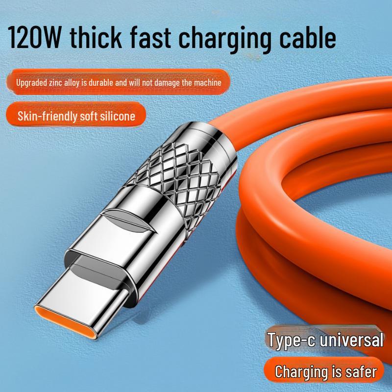 Jike 1m Liquid Silicone Zinc Alloy Fast Charging Cable for Apple, Android, Type-C