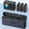 3 Channel Battery Charging Station for 13 Black Camera Power Management Quick Charge Storage Box with Card Slot