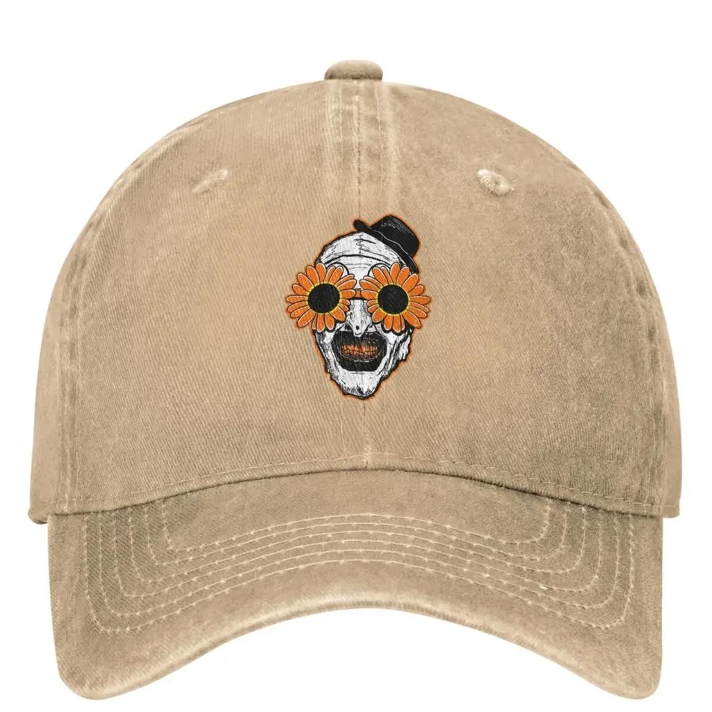 Terrifier Movie Baseball Cap Sunflower Sunglasses Horror Clown Cool Couple Women Trucker Hat SunProof Camping Baseball Caps