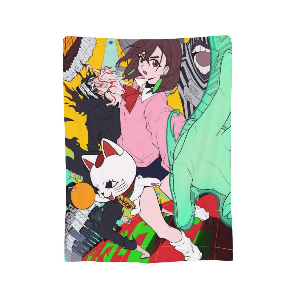 Dandadan Anime Turbo Granny Blanket Fleece Summer  Breathable Lightweight Thin Throw Blanket for Bedding Outdoor Rug Piece