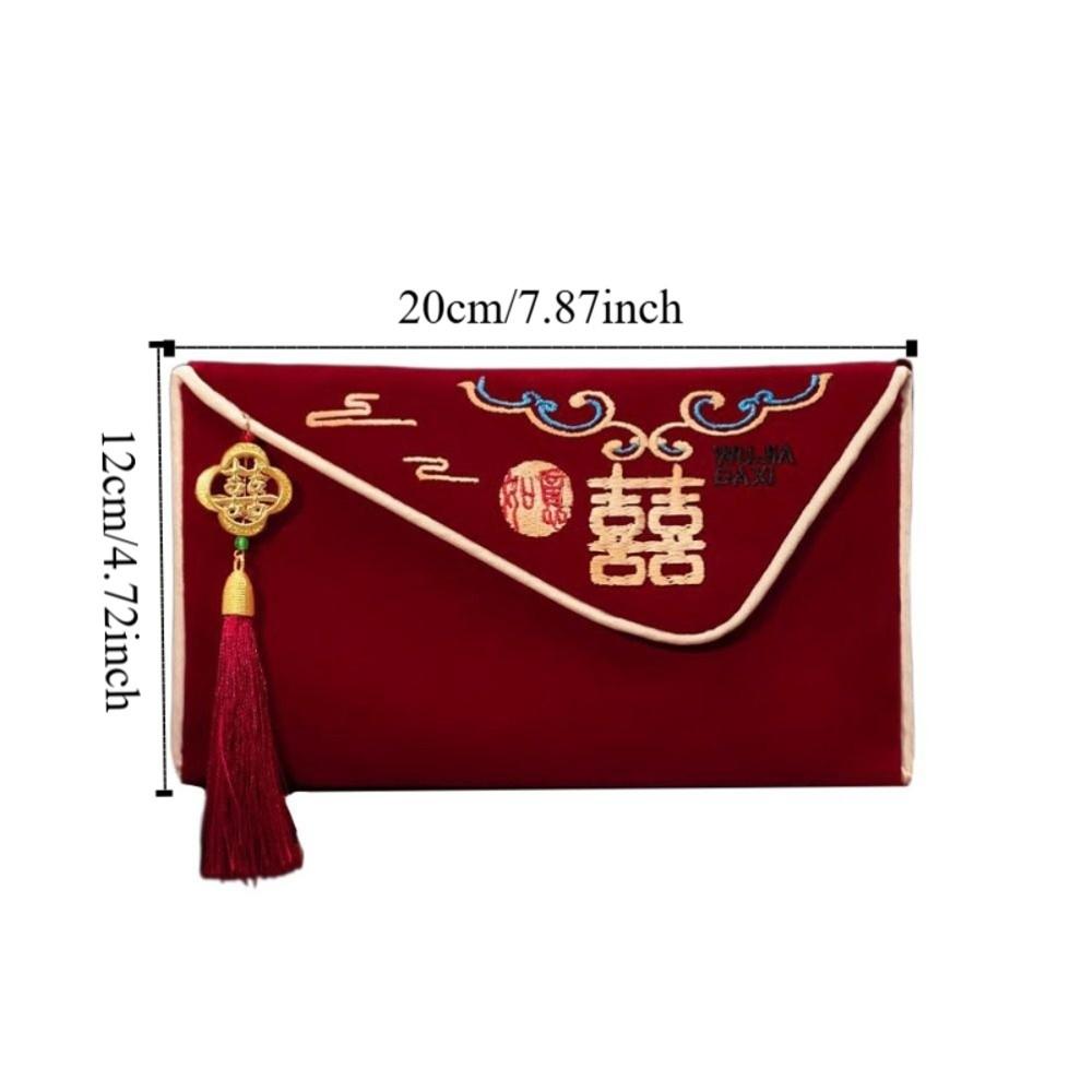 Best Wishes New Year Blessing Bag Multiple Patterns HongBao New Trendy Red Money Packet  Birthday
