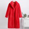 Winter Women High Quality Faux Rabbit Luxury Long Fur Coat Lapel OverCoat Thick Warm Female Plush Jacket Large Size 5XL