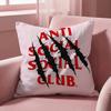A-Anti Social Social Club Cushion Cover Multi-Scene Pillow Cover for Home & Car - Reversible, Soft & Durable for Daily Use