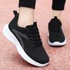 Spring Autumn Round Toe Soft Sole Comfortable Lace New Sports Shoes Mesh Breathable Fashion Lightweight Flat Women's Shoes