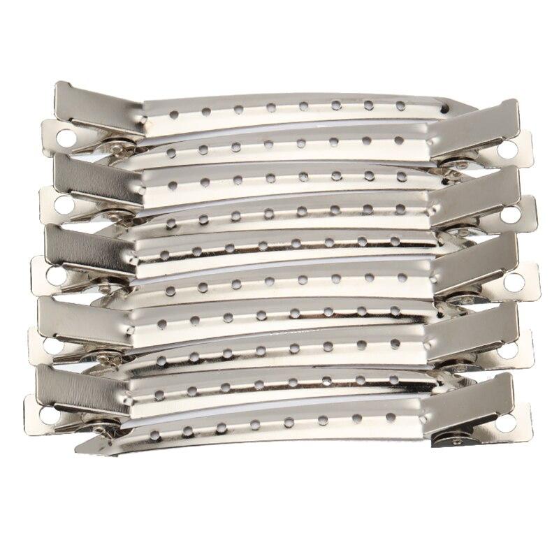 12PCS Stainless Steel Hair Clip Salon Hairdressing Duck Mouth Hairdresser Clips Hair Hairdressing Sectioning Clamp