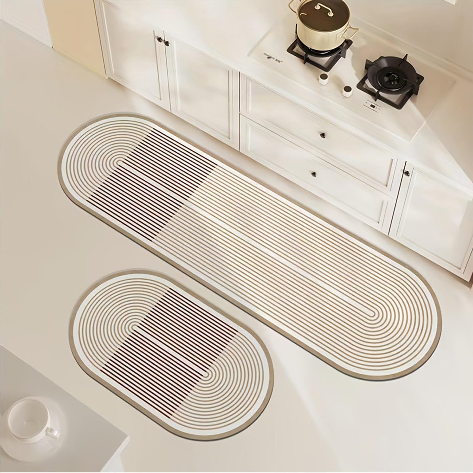 

VIKAMA 2pcs Kitchen Rug Washable Non Slip Soft Stain Resistant Mat for Floor Kitchen Laundry Room Hallway Runner Rugs Home Decor 2PC 40x60 40x120cm